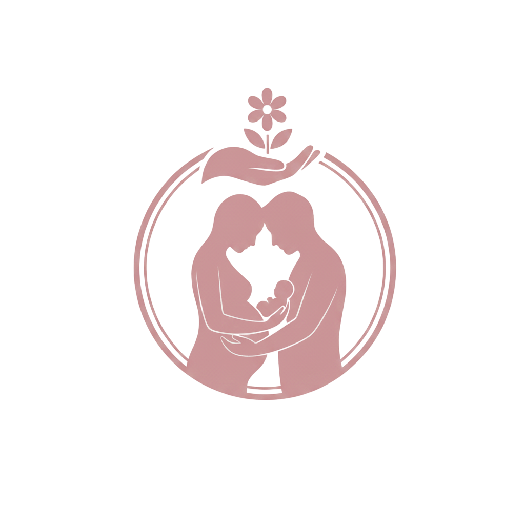 Casal se abraçando com uma mão sobre eles segurando uma flor, representando humanização e respeito